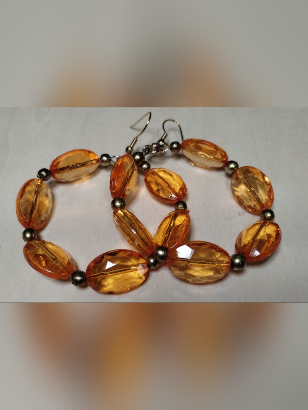 Orange Bead Drop Earrings - Women Jewelry